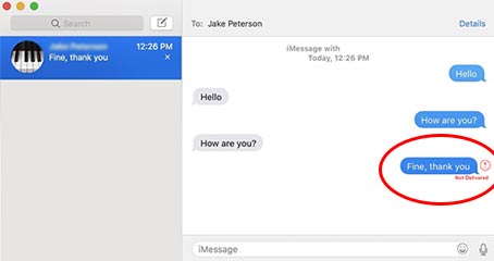 iMessage Not Delivered on Mac