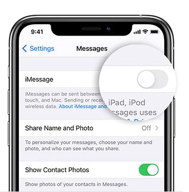Enable iMessage on iOS