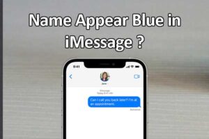 Name Appear Blue in iMessage