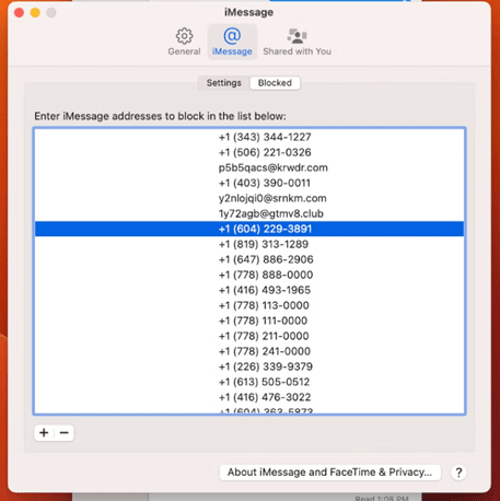 Block iMessage on Mac