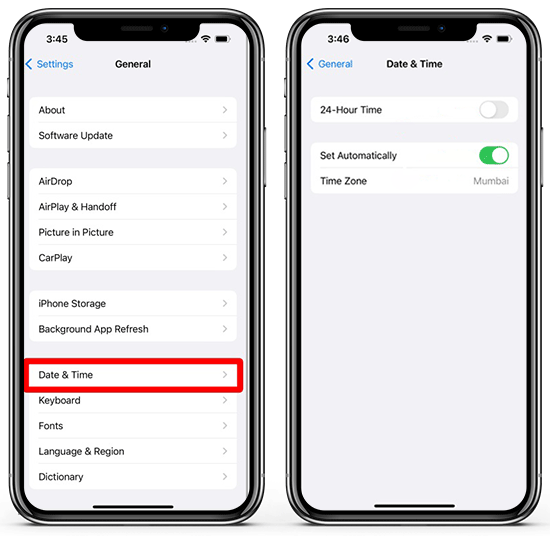 Date and Time iOS