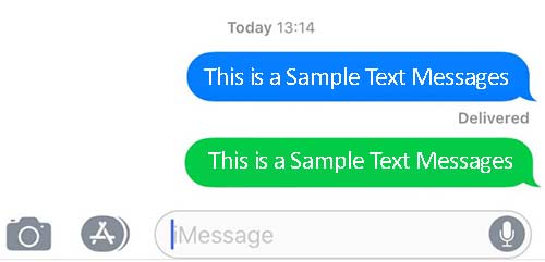 Difference Between Blue Message Bubble & Blue Text