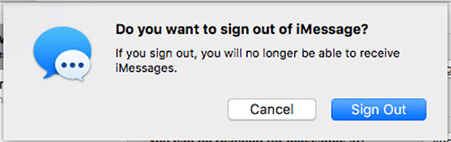 iMessage sign out  Mac
