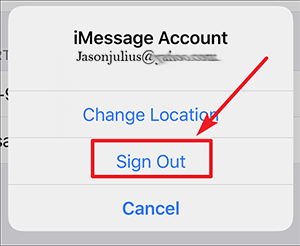 iMessage signn out